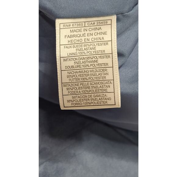 BB Dakota Steve Madden faux suede Moto jacket cool haze blue women's small - Picture 8 of 8